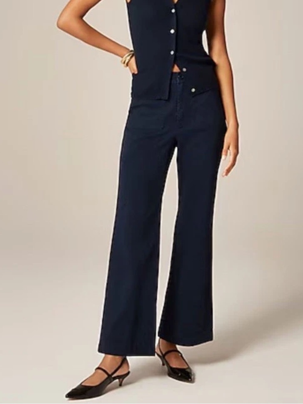 JCREW Charley Kick Flare Pant Navy Size 27